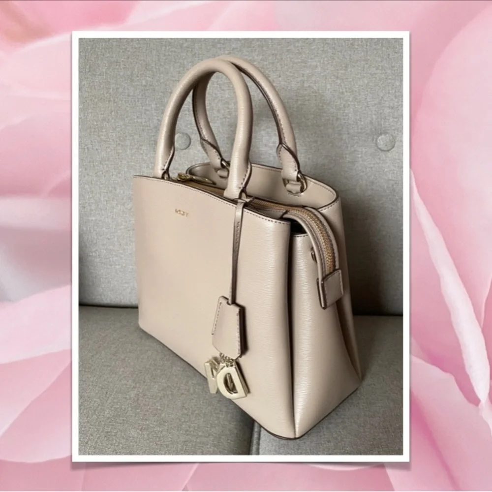 DKNY medium Leather Satchel Handbag - Picture 3 of 7